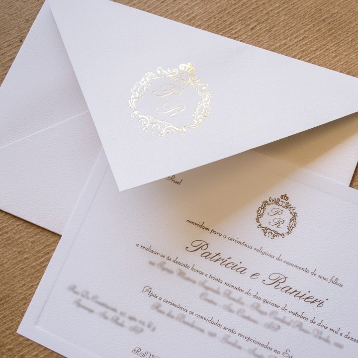 Convite de casamento simples