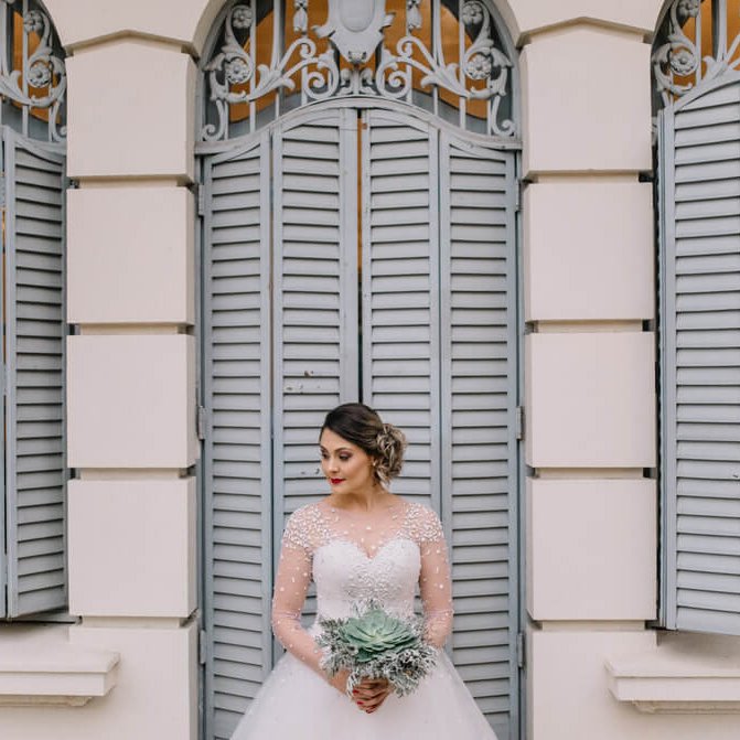 Vestido de noiva moderno