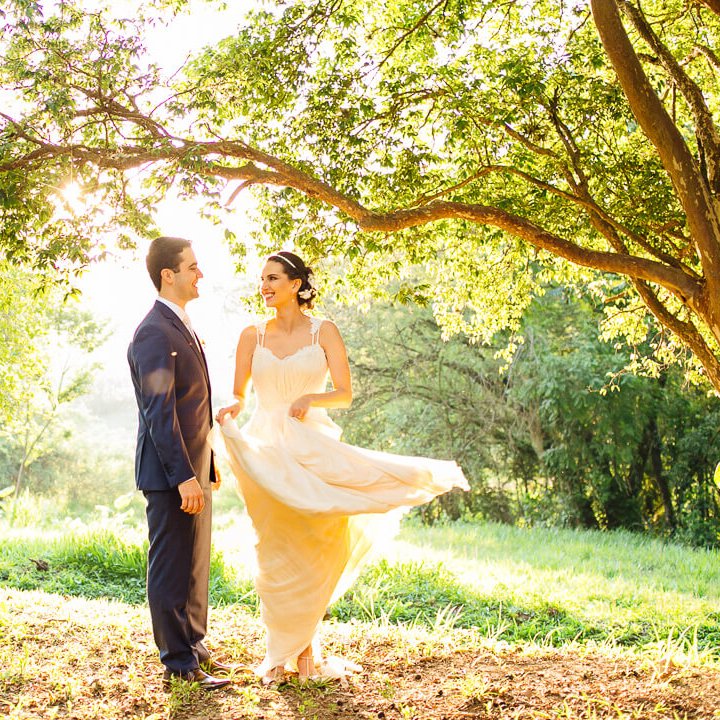 vestido de noiva para casamento no campo