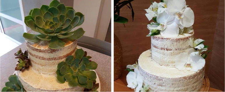 Naked Cake com Flores