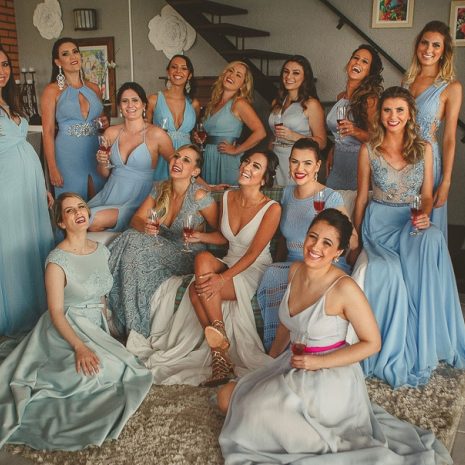 Vestido de Madrinha Azul