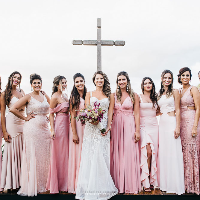 Vestido de madrinha rosa
