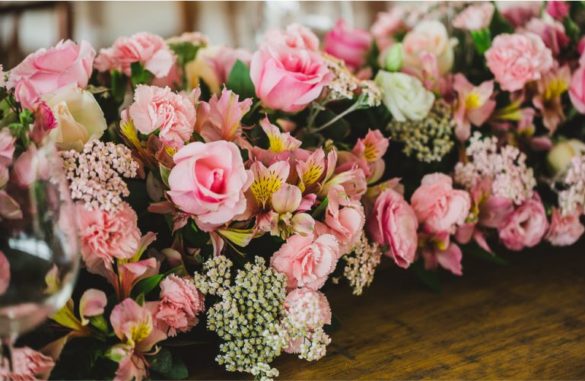Flores na Decoração de Casamento Rosa Flores na Decoração de Casamento Rosa