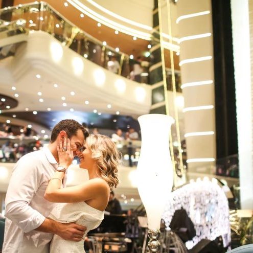 Ensaio pré wedding no navio