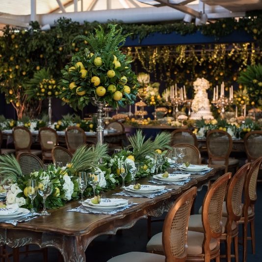 Decoração de casamento com limão siciliano