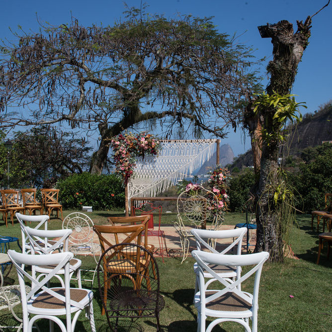 Macramê na decoração de casamento