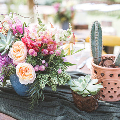 Decoração de casamento com cactos