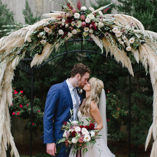 Decoração de casamento em Capim dos Pampas