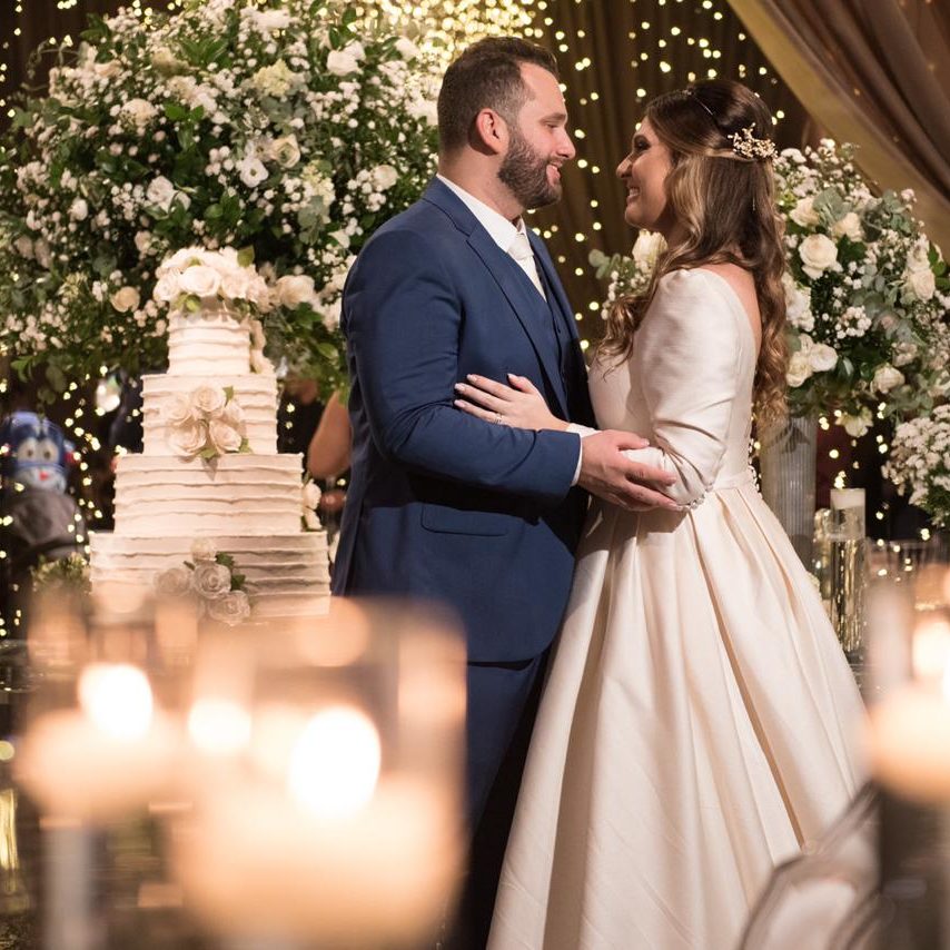 casamento clássico e iluminado